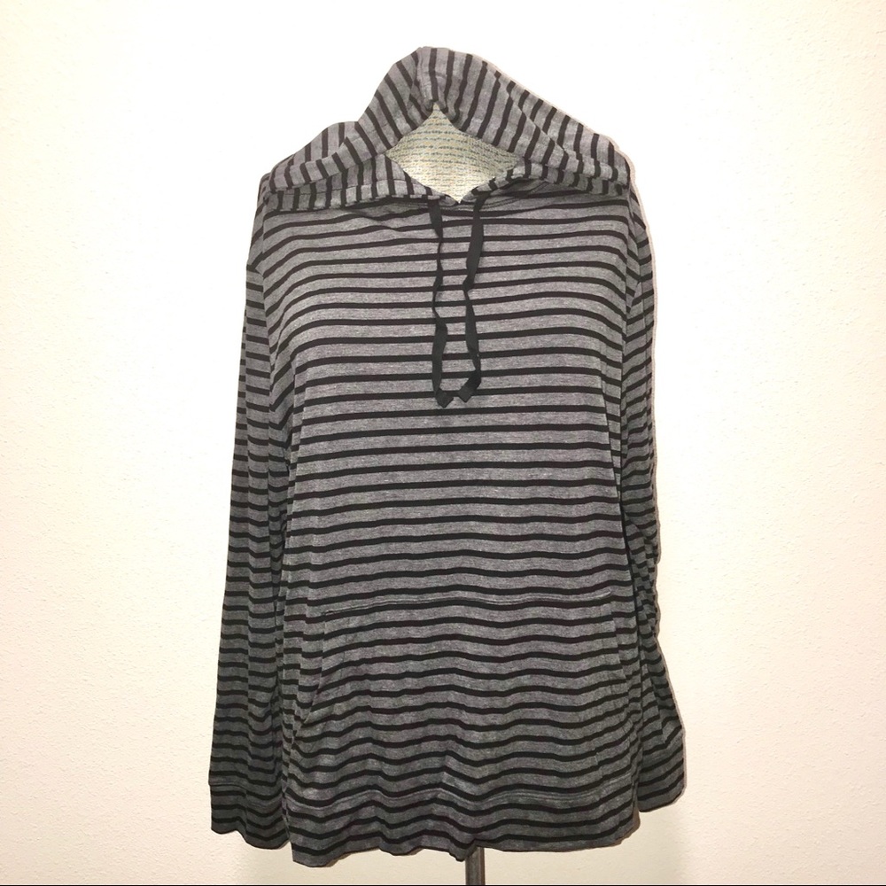 Old Navy Black/Gray XXLT Lightweight Hoodie NWT